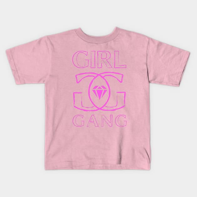 gang green clothing brand Kids T-Shirt by Riskystyles